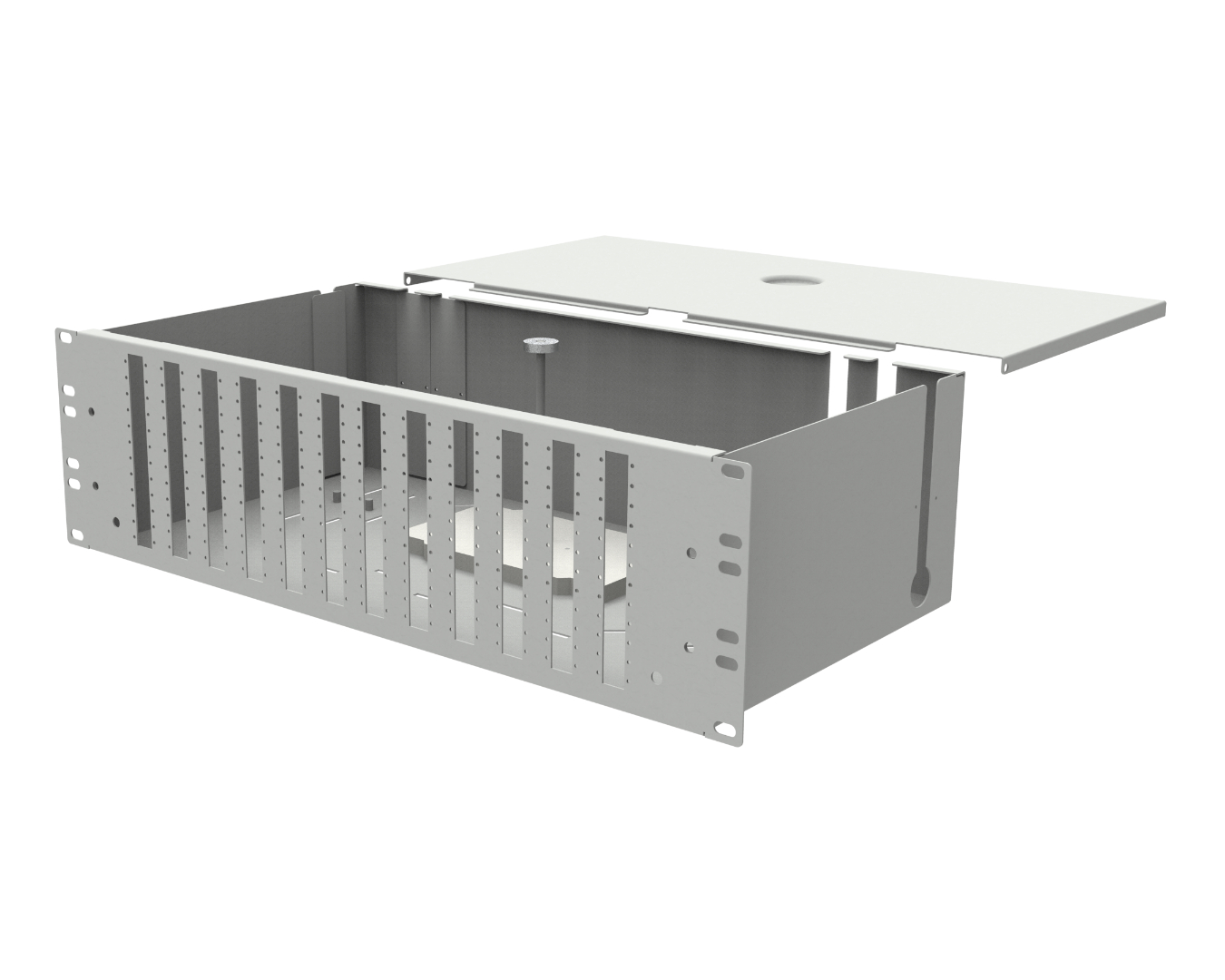 Fiber optic patch panels - solid: PSS-19"-240-3U-96-SCS-0K3-S-R7035